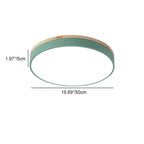 Minimalist Round LED Flush Mount Ceiling Light - Macaron Design for Bedroom