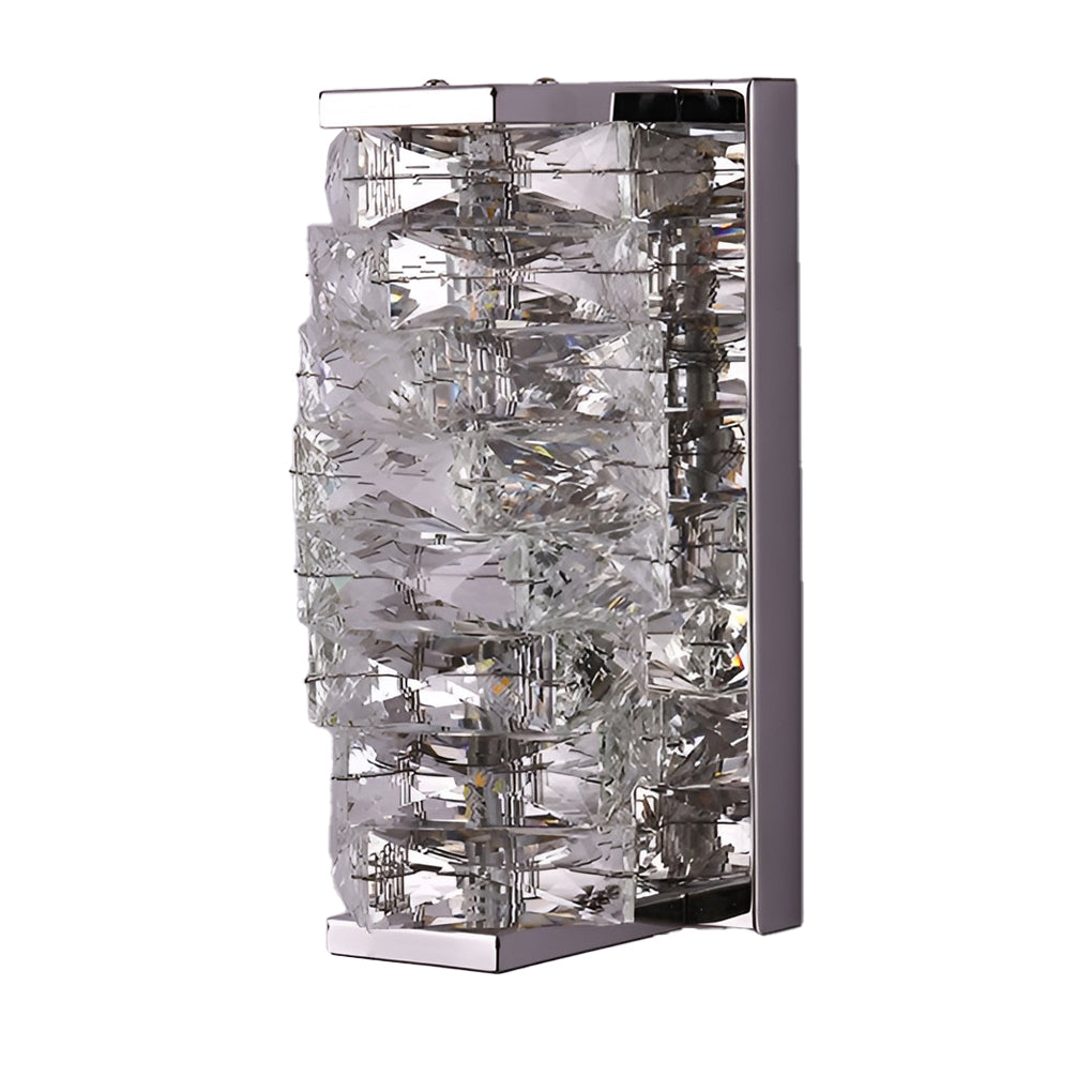 Modern LED Crystal Wall Sconce with Three-Step Dimming