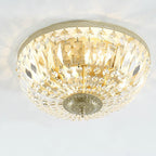 Vintage Crystal Flush Mount Ceiling Light - 4/6 Lights