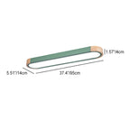 Scandinavian Long Oval Iron LED Flush Mount Ceiling Light for Bedroom