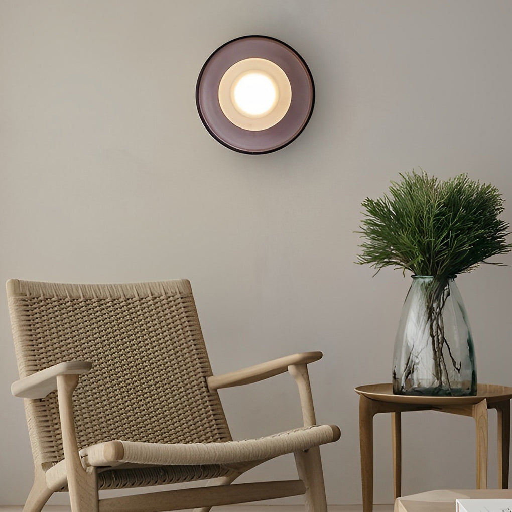 Modern Round Glass LED Wall Sconce