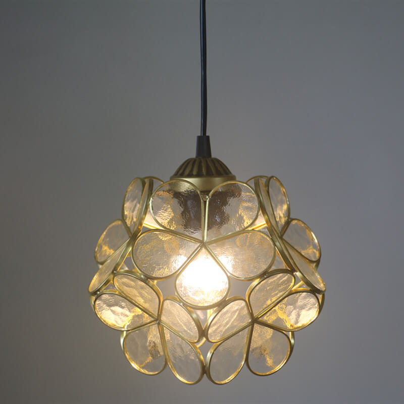 Premium Vintage Stained Glass Petal Pendant Light