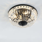 Vintage Crystal Flush Mount Ceiling Light - 4/6 Lights