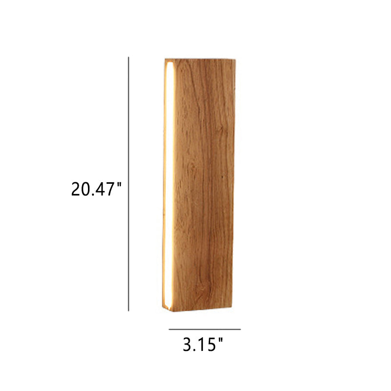 Elegant Solid Wood LED Wall Sconce Lamp