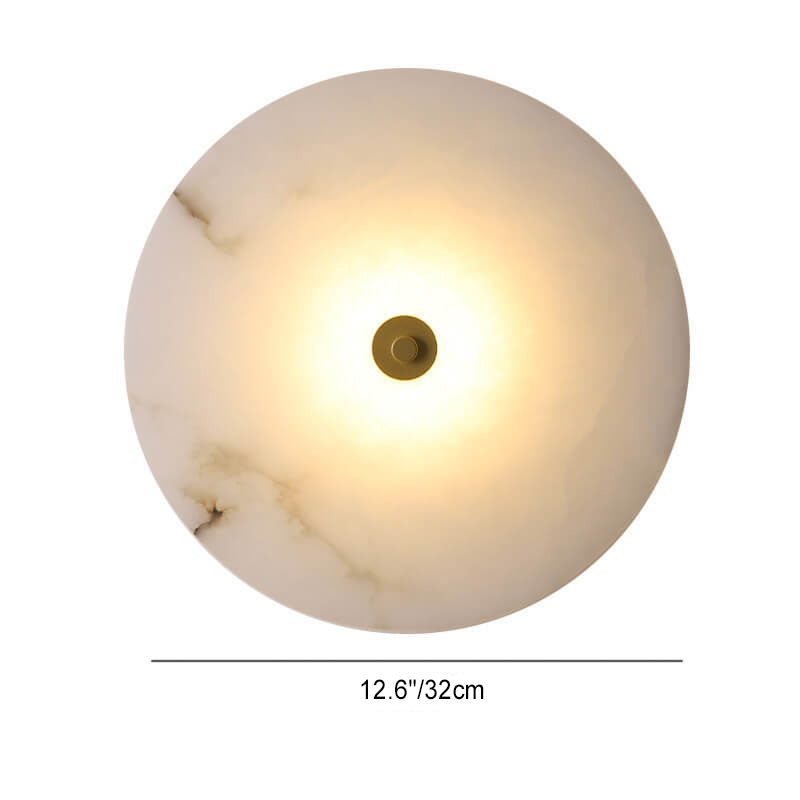 Luxury Round Marble and Iron LED Wall Sconce