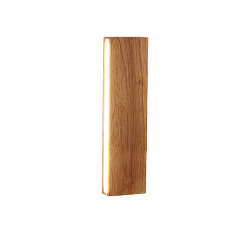 Elegant Solid Wood LED Wall Sconce
