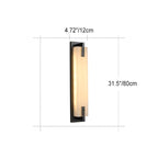 Rectangular Copper Marble LED Outdoor Wall Sconce