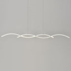 Nordic Minimalist LED Chandelier with Long Wave Design