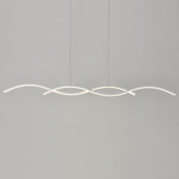 Nordic Minimalist LED Chandelier with Long Wave Design