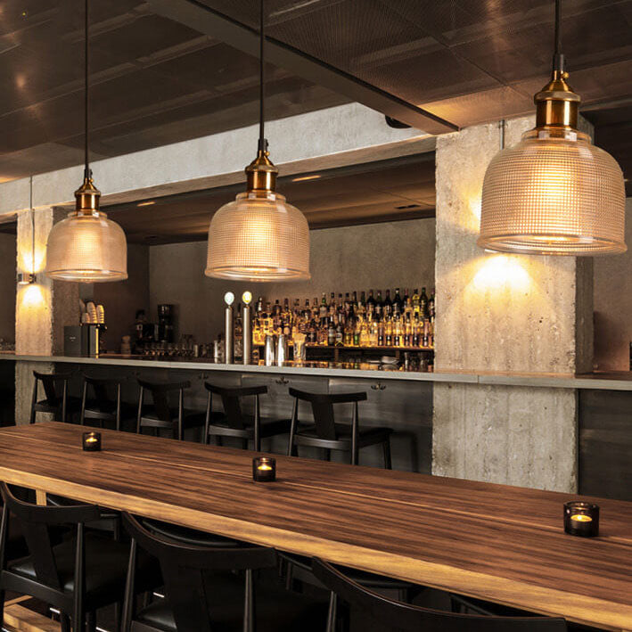 Premium Vintage Lattice Glass 1-Light Pendant