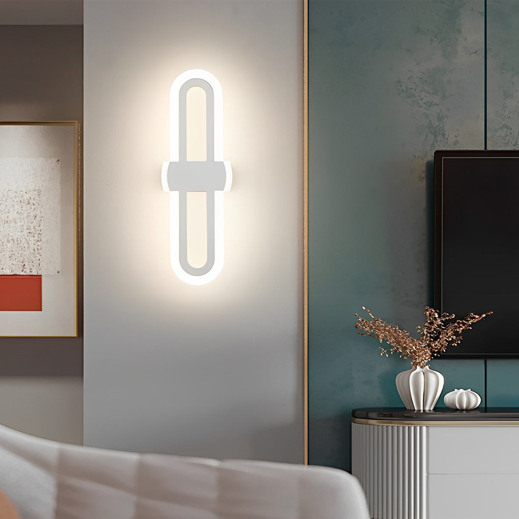 Modern Rounded Rectangular LED Wall Sconce