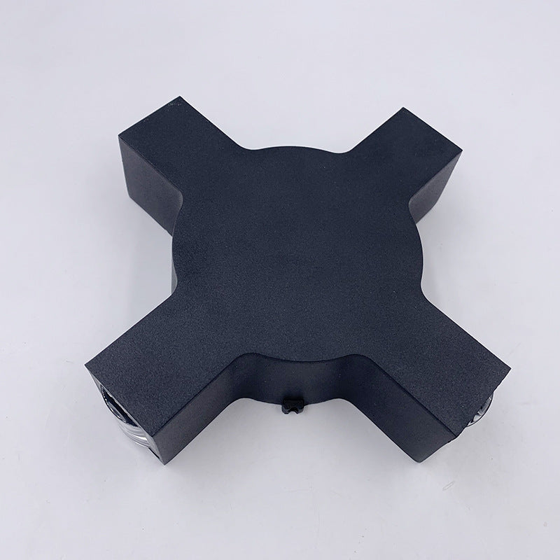 Modern Waterproof Black LED Wall Lamp with Starlight Design