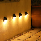 Set of 4 Solar LED Step Lights with Dusk-to-Dawn Sensor - Warm White Outdoor Lighting