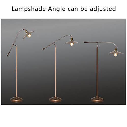 Premium Industrial Bronze 1-Light Floor Lamp with Adjustable Boom Arm
