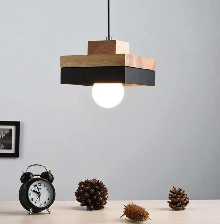 Nordic 1-Light Round/Square Pendant Lamp