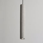 Industrial Cement Cylinder Pendant Light - 1-Light Fixture for Living Room