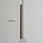 Industrial Cement Cylinder Pendant Light - 1-Light Fixture for Living Room