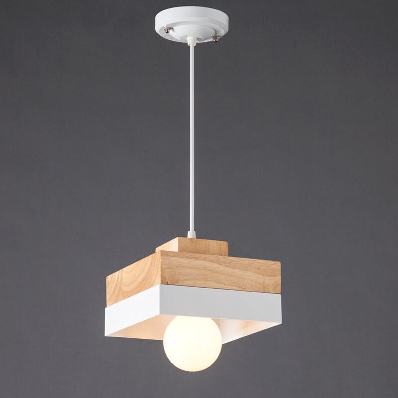 Nordic 1-Light Round/Square Pendant Lamp