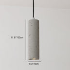 Industrial Cement Cylinder Pendant Light - 1-Light Fixture for Living Room