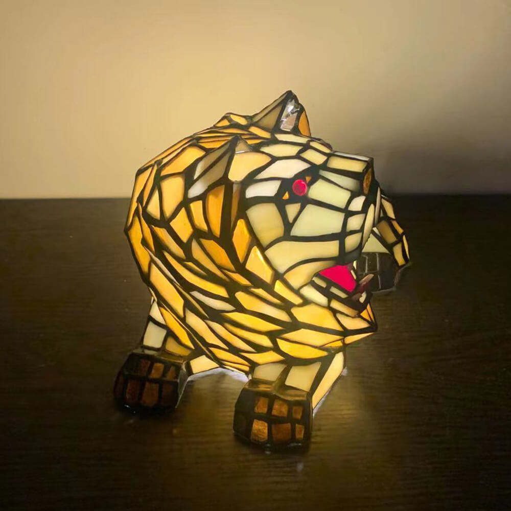 Premium Tiffany Stained Glass Animal Table Lamp - 1-Light Decorative Accent