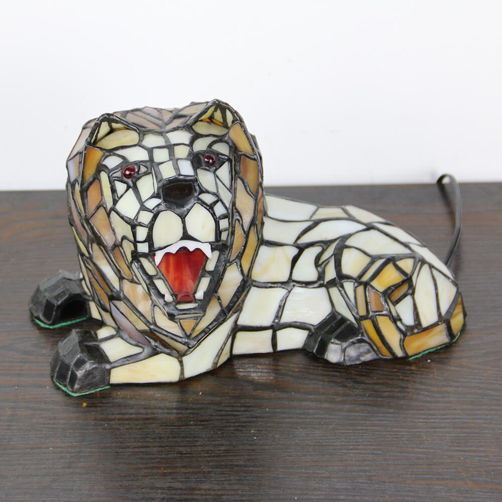 Premium Tiffany Stained Glass Animal Table Lamp - 1-Light Decorative Accent
