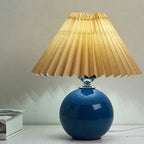 Minimalist Ceramic Pleated Table Lamp