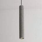 Industrial Cement Cylinder Pendant Light - 1-Light Fixture for Living Room