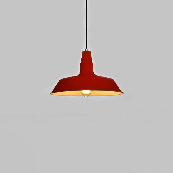 Modern Industrial Round Iron 1-Light Pendant for Living Room