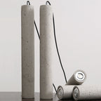 Industrial Cement Cylinder Pendant Light - 1-Light Fixture for Living Room