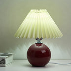 Minimalist Ceramic Pleated Table Lamp