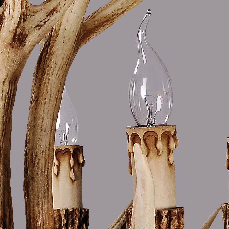 Rustic Antler Resin 6-Light Chandelier