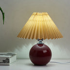 Minimalist Ceramic Pleated Table Lamp
