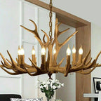 Rustic Antler Resin 6-Light Chandelier