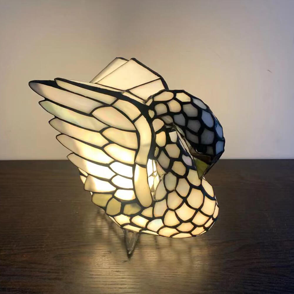 Premium Tiffany Stained Glass Animal Table Lamp - 1-Light Decorative Accent