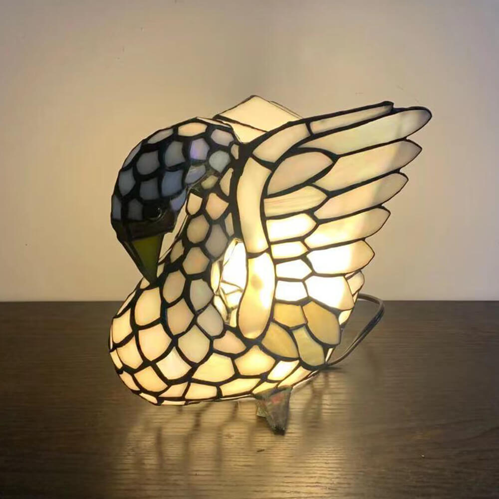 Premium Tiffany Stained Glass Animal Table Lamp - 1-Light Decorative Accent
