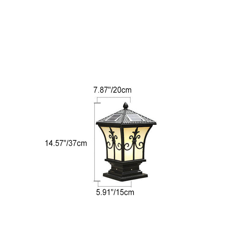Premium Vintage-Style Waterproof Solar Outdoor Column Light