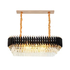 Luxury Round Oval Crystal Chandelier with Three-Step Dimming