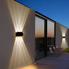 Modern Rectangular Waterproof LED Solar Wall Light