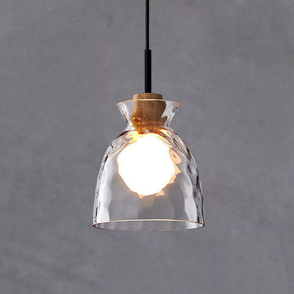 Nordic Rippled Glass Pendant Lamp