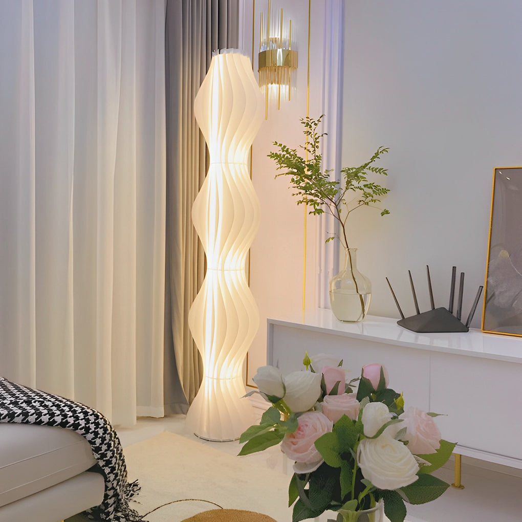 Coastal-Inspired LED Wavy Floor Lamp