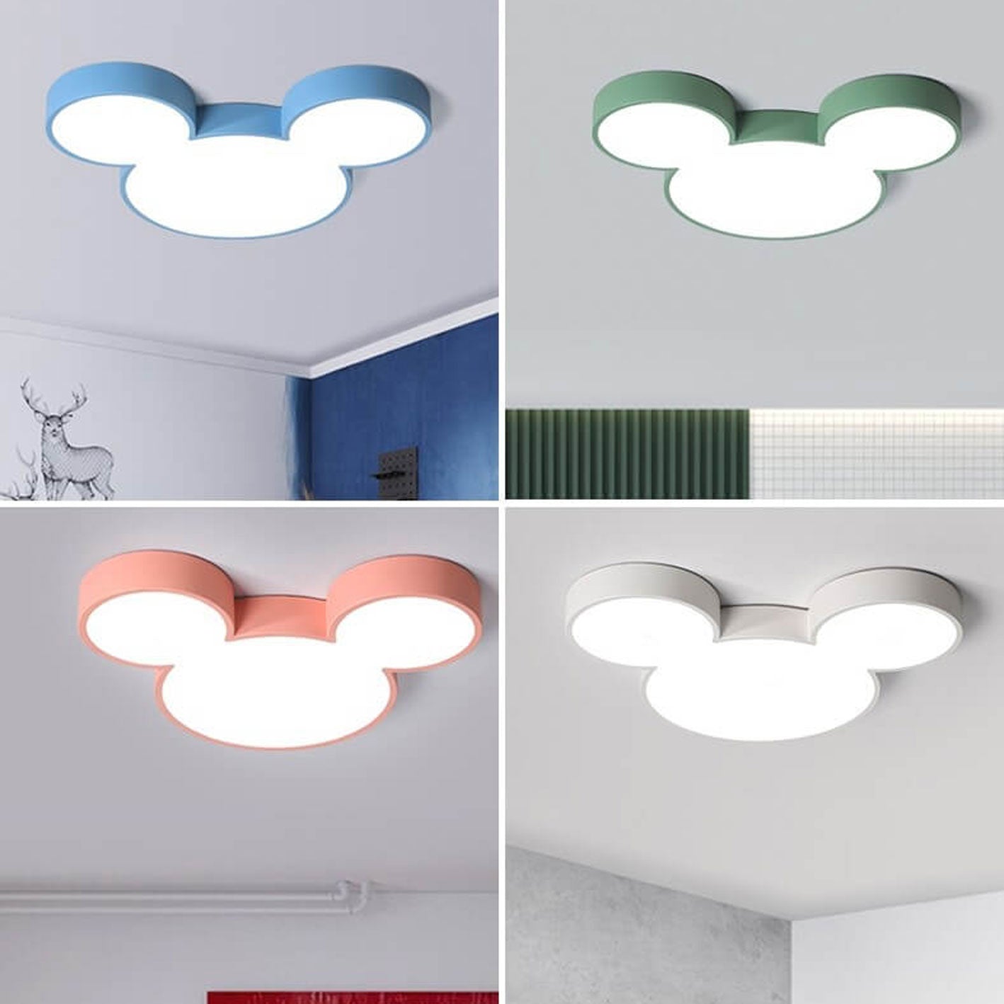 Cartoon Mouse LED Flush Mount Light