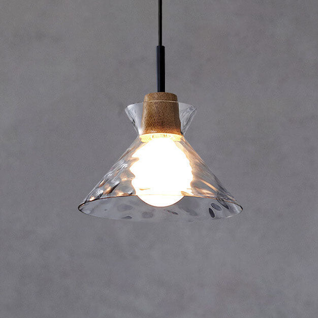 Nordic Rippled Glass Pendant Lamp
