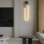 Minimalist Three-Step Dimming LED Wall Lamp - Round Rectangular Copper Design