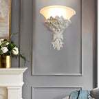 European-Style Retro Resin Rose Wall Lamp