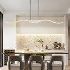 Modern White Line Wave Pendant Ceiling Light