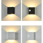 Square LED Motion Sensor Wall Sconce