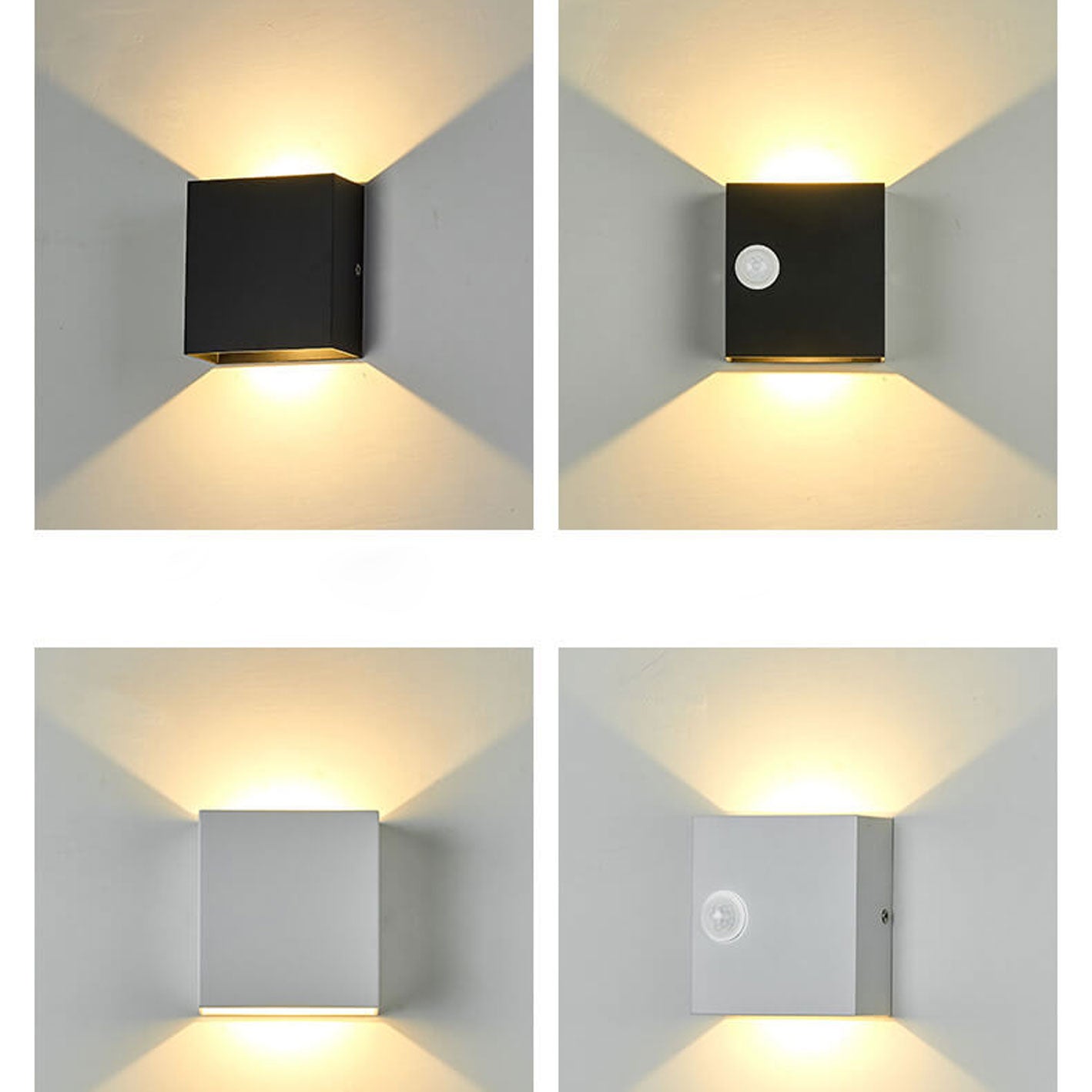 Square LED Motion Sensor Wall Sconce