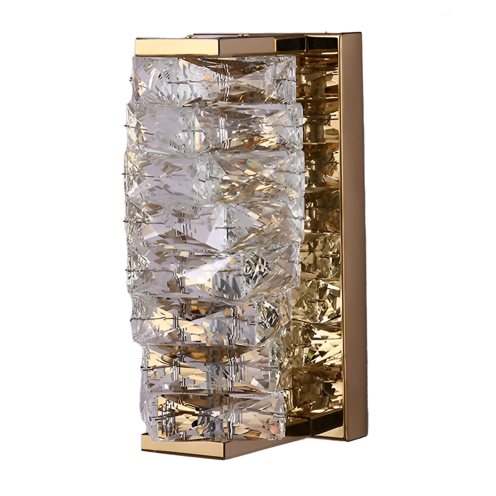 Modern LED Crystal Wall Sconce with Three-Step Dimming