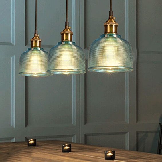 Premium Vintage Lattice Glass 1-Light Pendant