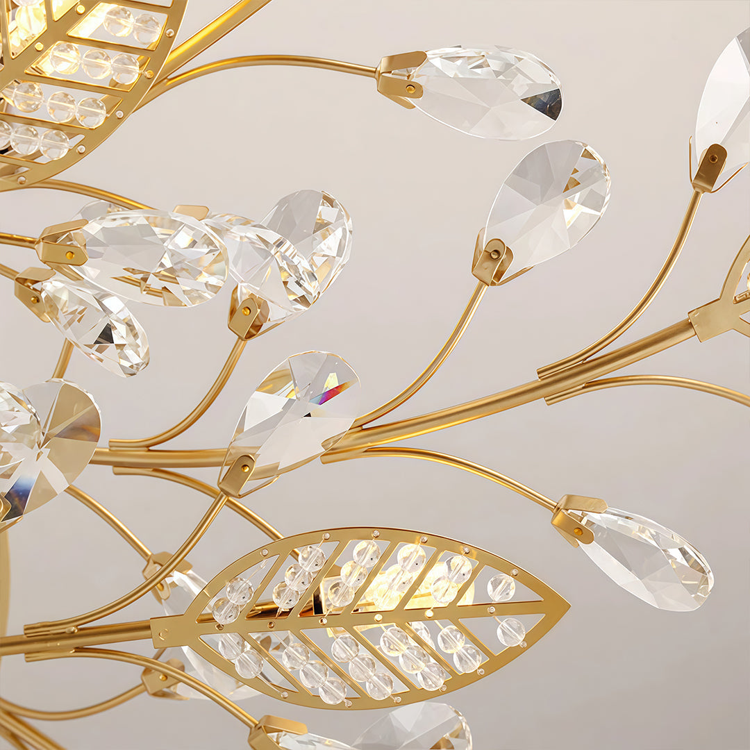 Modern Vintage Crystal LED Branch Chandelier